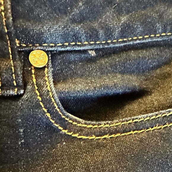 Tory Burch Dark Wash Ankle Jeans Women's Size 26 Straight Leg - Picture 7 of 11
